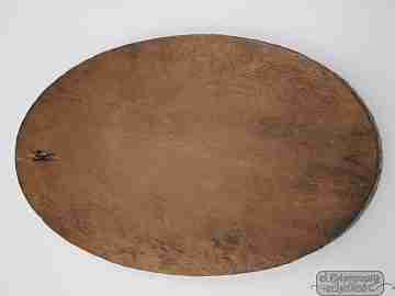 Tabla de madera Jesús y los Apóstoles. Bronce y esmalte. España. Años 40