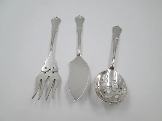 Table cutlery set. Four pieces. 925 sterling silver. 1970's. Spain