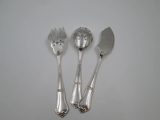 Table cutlery set. Four pieces. 925 sterling silver. 1970's. Spain