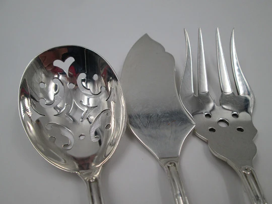 Table cutlery set. Four pieces. 925 sterling silver. 1970's. Spain