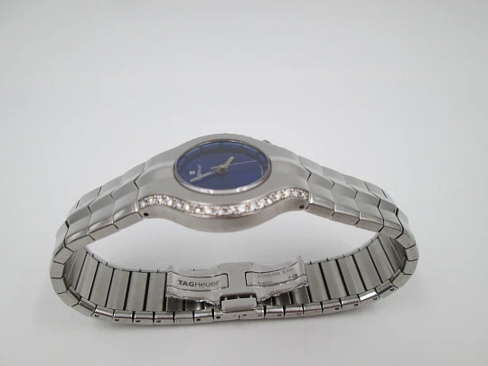 Tag Heuer Alter Ego mujer. Acero y diamantes. Esfera azul. Cuarzo. 2005