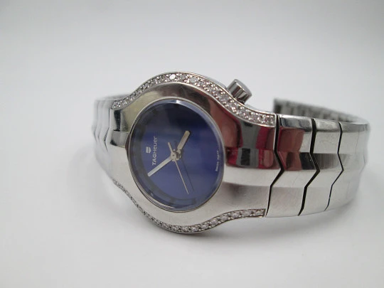 Tag Heuer Alter Ego mujer. Acero y diamantes. Esfera azul. Cuarzo. 2005