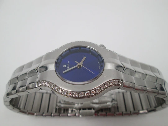 Tag Heuer Alter Ego mujer. Acero y diamantes. Esfera azul. Cuarzo. 2005