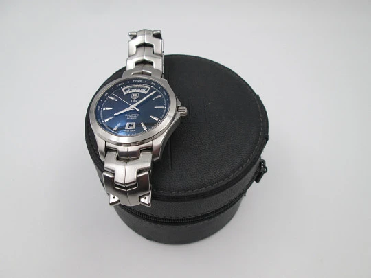 Tag Heuer Link Caliber 5. Automatic. Stainless steeel. Bracelet. Blue dial