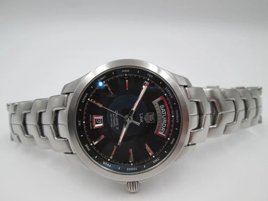 Tag Heuer Link Calibre 5. Automático. Acero inoxidable. Brazalete. Dial azul