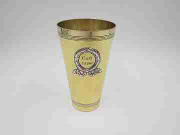 Tall glass. Prize. Germany. 1907. Silver. Vermeil. Friedlaender