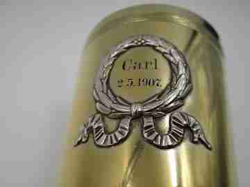 Tall glass. Prize. Germany. 1907. Silver. Vermeil. Friedlaender