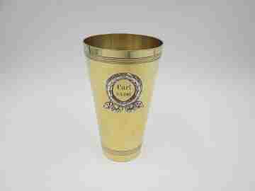 Tall glass. Prize. Germany. 1907. Silver. Vermeil. Friedlaender