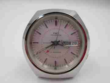 Technos Alarm Date. Stainless steel. Bracelet. Automatic. Swiss. 1970's