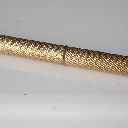Telescopic Propelling Pencil Gold Plated Perry & Co 1910 Twist