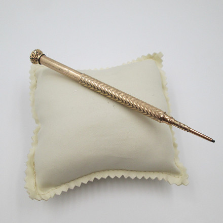 Telescopic Propelling Twist Pencil Gold Plated Ws Hicks | El