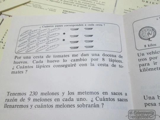 Ten school notebooks. Rubio publisher. 1977. Problems