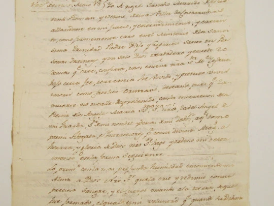 Testamento. Covarrubias. 1815. Sellos maravedíes. Papel papiro