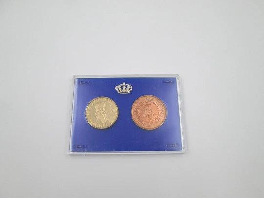 Tests case 500 pesetas. Spanish National Mint. Steel, sterling silver and copper. 1987