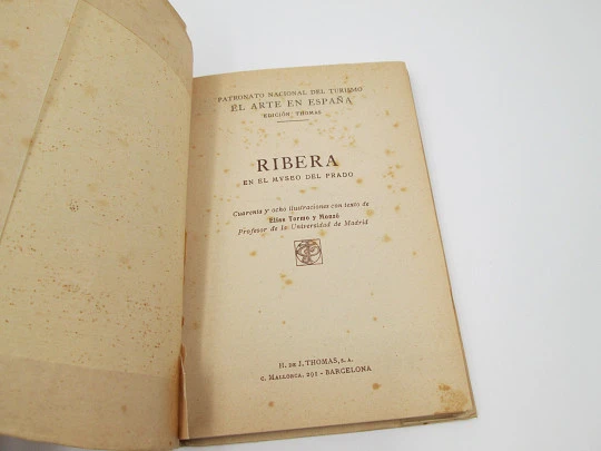 The Art in Spain. Ribera in the Prado Museum. Thomas Edition. 48 Illustrations. 1940's