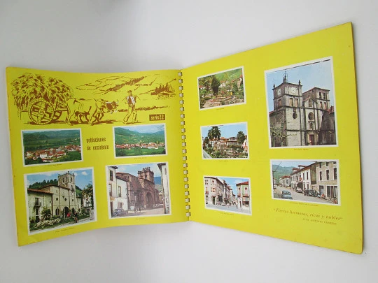 The beauties of Asturias stickers album. 455 colour cards. Heraclio Fournier. 1965