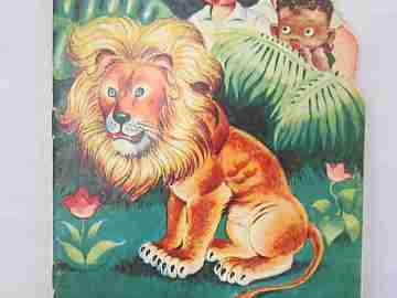 The blabbermouth lion. 1958. Toray publisher. Die-cut book. A. Bañolas