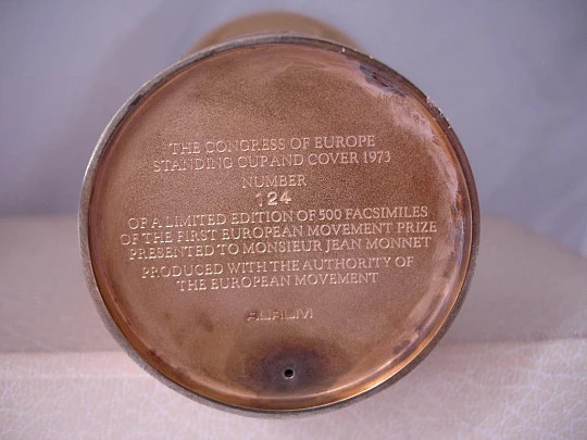 The Congress of Europe. Standing cup and cover. 1973. Silver