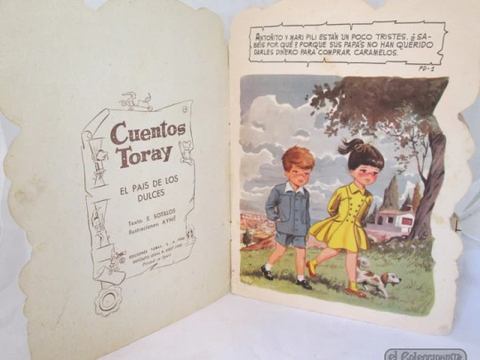 The country of sweets. 1960. Toray publisher. Die-cut book. Ayné