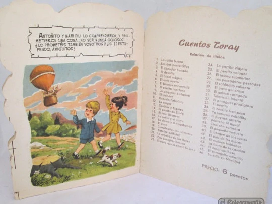 The country of sweets. 1960. Toray publisher. Die-cut book. Ayné