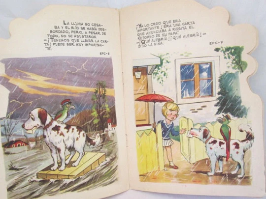The little postman. 1961. Toray publisher. Die-cut book. Ayné