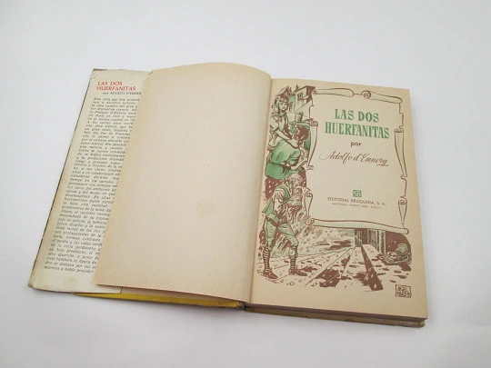 The two little orphans. Adolfo d'Ennery. Illustrated book. Bruguera, 1957