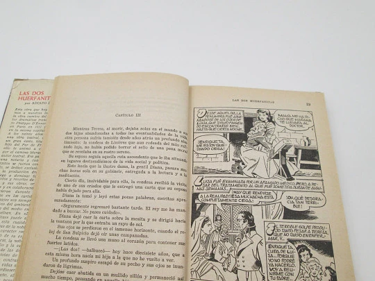 The two little orphans. Adolfo d'Ennery. Illustrated book. Bruguera, 1957