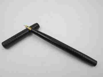 The Wayland Ebonita negra. Carga cuentagotas. Plumín oro 14K. 1910. EEUU