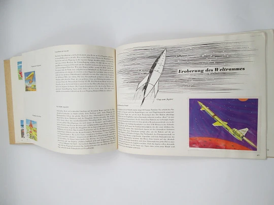 The World of Tomorrow picture cards album. Birkel. 80 colour images. Germany. 1959