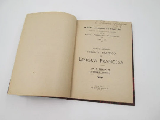 Theoretical Practical Method French Language. Superior Grade. Mario Mirmán. 1939