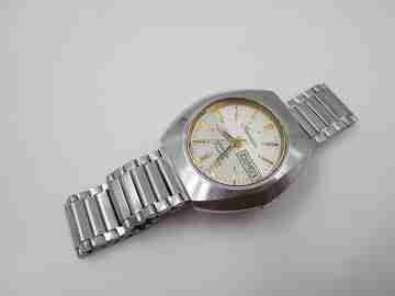 Thermidor automatic wristwatch. Calendar. Stainless steel. Bracelet. 1970's. Swiss