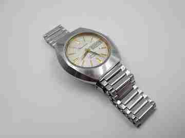 Thermidor automatic wristwatch. Calendar. Stainless steel. Bracelet. 1970's. Swiss