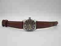 Thermidor cadet watch. Automatic. Calendar. Chromed metal & steel. Strap