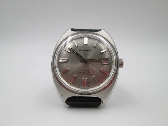 Thermidor. Automatic. Calendar. Stainless steel. 10 ATM water resistant. 1970's
