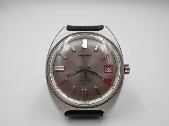 Thermidor. Automatic. Calendar. Stainless steel. 10 ATM water resistant. 1970's