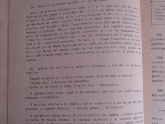 Third grade grammar. Luis vives publisher. 1946. Hardcover