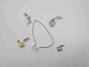 Thomas Sabo women's bracelet. 925 sterling silver. Four charms