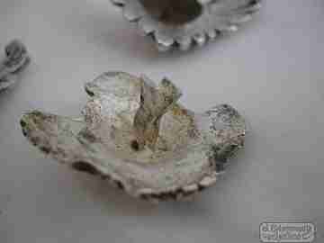 Three ancient apliques. Winged cherubs. Silver. 18-19th centuries