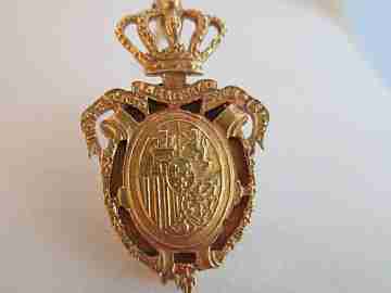 Tie / lapel pin. National Institute of Welfare. Spain. 1908. 18K Gold