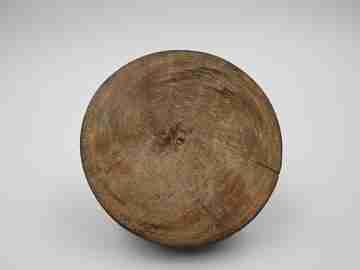 Timbre de mesa / hotel / despacho. Metal plateado y madera. Cuerda. 1950