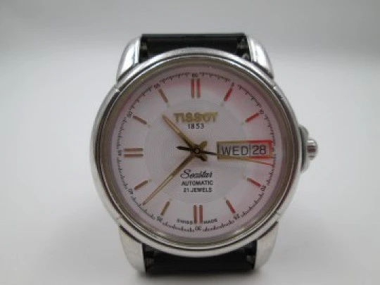 Tissot 1853 Seastar. Acero. Automático. Día y fecha. Correa goma