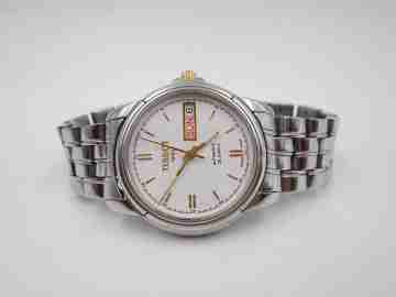 Tissot 1853. Acero inoxidable. Dial blanco. Automático. Brazalete. Calendario. 1980