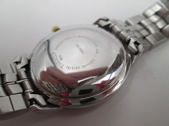 Tissot 1853. Stainless steel. White dial. Automatic. Calendar. Bracelet. 1980's. Swiss