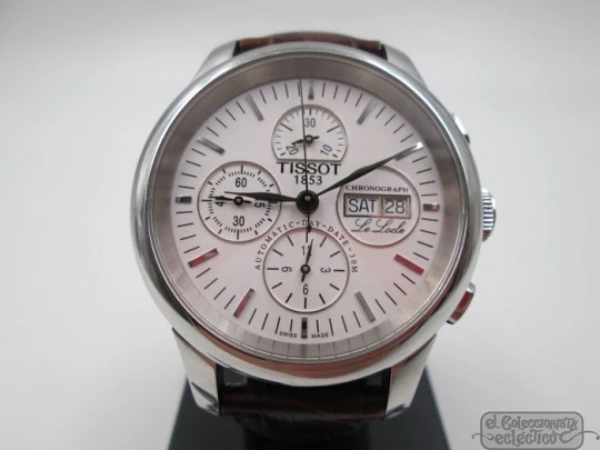 Tissot Le Locle chronograph. Stainless steel. Automatic. Box. 2005. Date & day