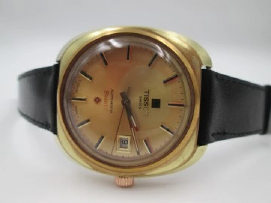 Tissot Seastar. Acero y chapado oro. Automático. Calendario. 1970