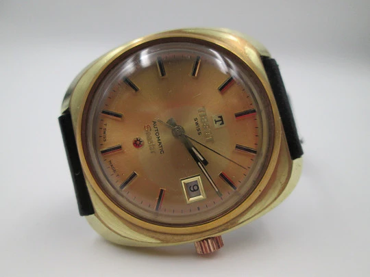 Tissot Seastar. Automatic. 1970's. Calendar. Steel & gold plated. Strap