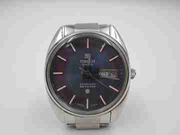 Tissot Seastar. Automático. Acero. Calendario. Brazalete. Dial azul. 1970