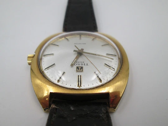 Tissot Seastar. Manual wind. 1960's. Stainless steel & gold plated. Strap