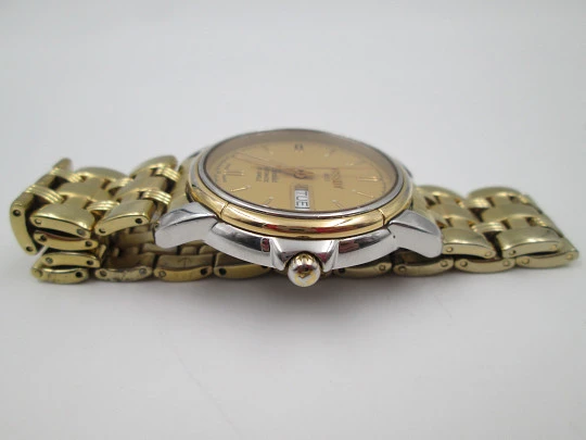 Tissot Seastar. Stainless steel & gold plated. Automatic. Calendar. Bracelet. 1980's. Swiss