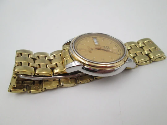 Tissot Seastar. Stainless steel & gold plated. Automatic. Calendar. Bracelet. 1980's. Swiss